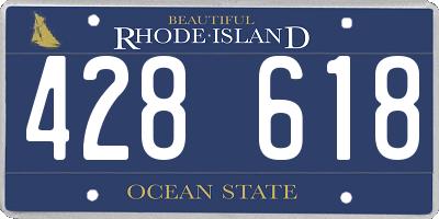 RI license plate 428618
