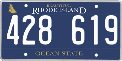 RI license plate 428619