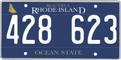 RI license plate 428623