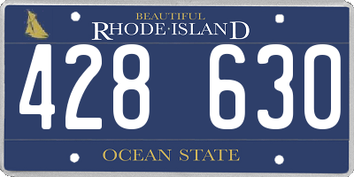 RI license plate 428630