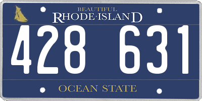 RI license plate 428631