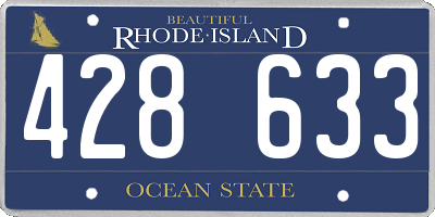RI license plate 428633