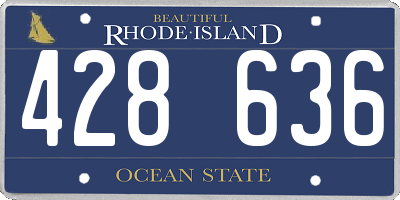 RI license plate 428636