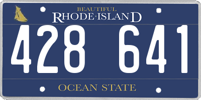 RI license plate 428641
