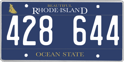 RI license plate 428644