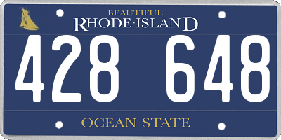 RI license plate 428648
