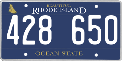 RI license plate 428650