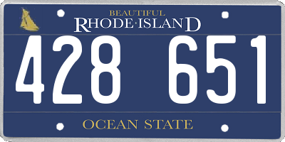 RI license plate 428651