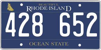 RI license plate 428652