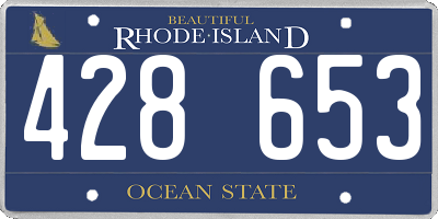 RI license plate 428653