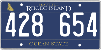 RI license plate 428654