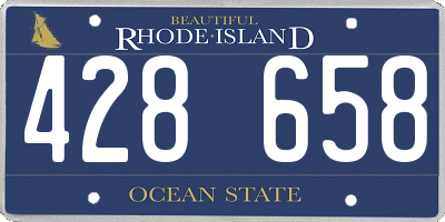 RI license plate 428658