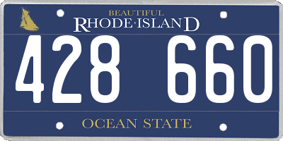 RI license plate 428660