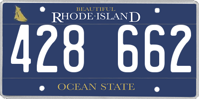 RI license plate 428662