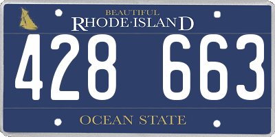 RI license plate 428663
