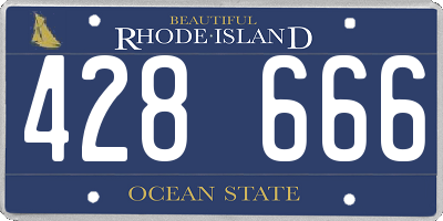 RI license plate 428666