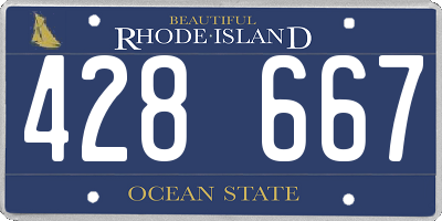 RI license plate 428667