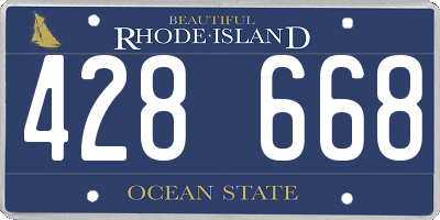 RI license plate 428668
