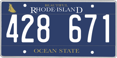 RI license plate 428671
