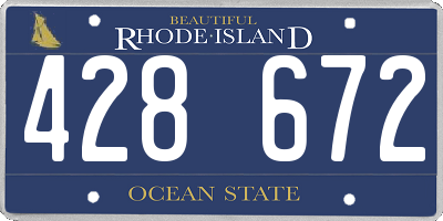 RI license plate 428672