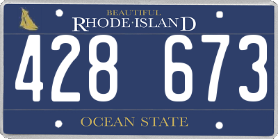 RI license plate 428673