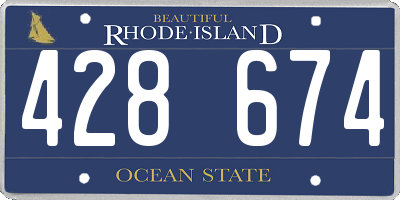 RI license plate 428674
