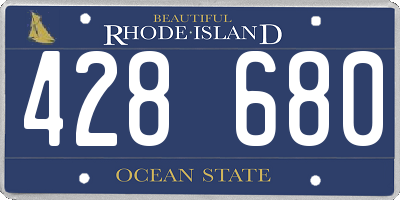 RI license plate 428680
