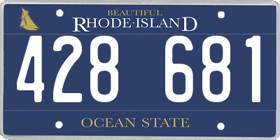 RI license plate 428681