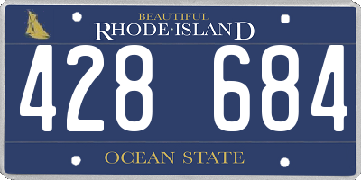RI license plate 428684