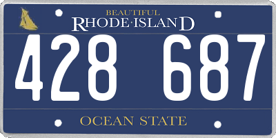 RI license plate 428687