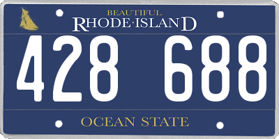 RI license plate 428688