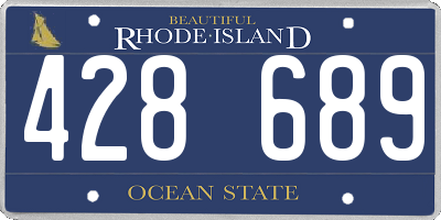 RI license plate 428689