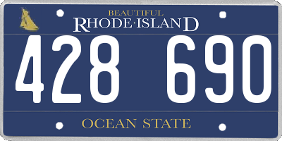 RI license plate 428690