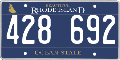 RI license plate 428692