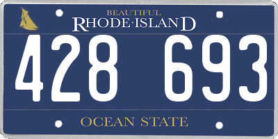 RI license plate 428693