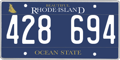 RI license plate 428694