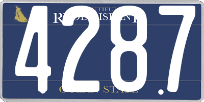 RI license plate 4287
