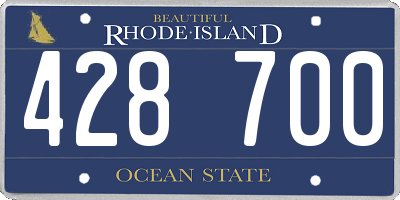 RI license plate 428700