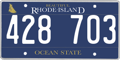 RI license plate 428703