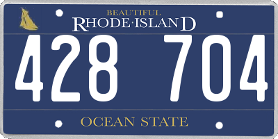 RI license plate 428704