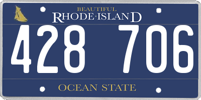 RI license plate 428706