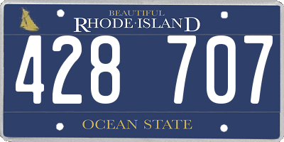 RI license plate 428707