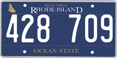 RI license plate 428709