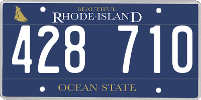 RI license plate 428710