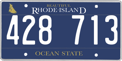 RI license plate 428713