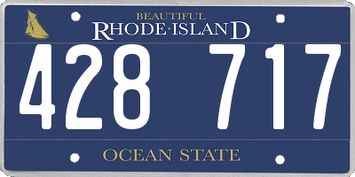 RI license plate 428717