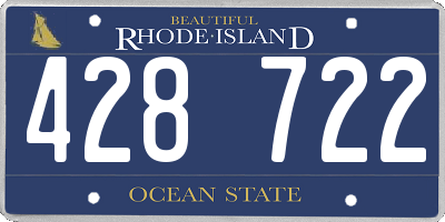 RI license plate 428722