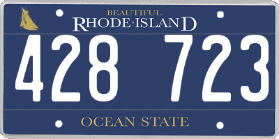 RI license plate 428723