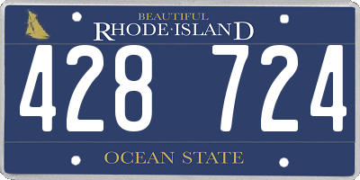 RI license plate 428724