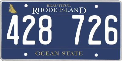 RI license plate 428726